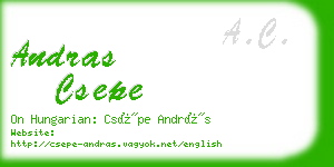 andras csepe business card